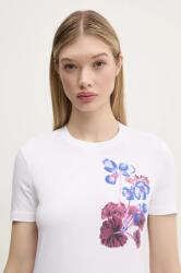Desigual t-shirt BOTANICAL LA női, fehér, 25SWTK48 - fehér XL