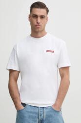Calvin Klein pamut póló fehér, férfi, nyomott mintás, K10K114158 - fehér XL