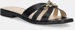 Guess bőr papucs REALLA fekete, női, FLJRLL LEA19 - fekete Női 40