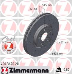 ZIMMERMANN Disc frana ZIMMERMANN 400.3676. 20 (400.3676.20)