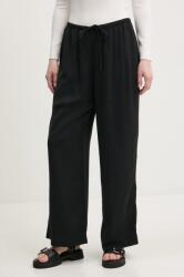 Abercrombie & Fitch nadrág női, fekete, magas derekú széles, KI156-5147 - fekete M