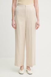 Isabelle Blanche nadrág női, bézs, magas derekú széles, IS25SS-P052-T004 - bézs L
