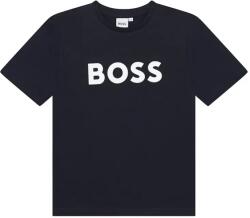 HUGO BOSS gyerek pamut póló sötétkék, nyomott mintás - sötétkék 162