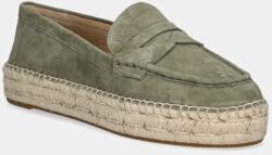 Lauren Ralph Lauren espadrilles velúrból Luize Loafer zöld, 802953958008 - zöld Női 36