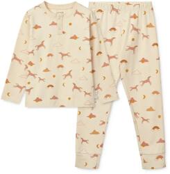 Liewood gyerek pamut pizsama Wilhelm Printed Pyjamas Set bézs, mintás, LW19854 - bézs 134 - answear - 17 990 Ft