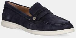 Geox velúr mokaszin D XAND 3 sötétkék, női, lapos talpú, D550ZD 00022 C4002 - sötétkék Női 37
