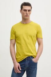 Sisley pamut póló zöld, férfi, sima, 3WF0S101K - zöld XXL - answear - 7 690 Ft