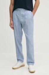 Tommy Hilfiger nadrág vászonkeverékből férfi, egyenes, MW0MW38858 - kék 34/32
