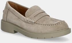 Geox velúr mokaszin D SPHERICA EC1 bézs, női, lapos talpú, D25QRA 00022 C5004 - bézs Női 39