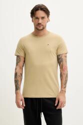 Tommy Jeans pamut póló bézs, férfi, sima, DM0DM04411 - bézs M