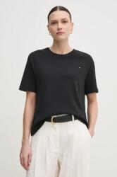Tommy Hilfiger pamut póló női, fekete, WW0WW46158 - fekete XL