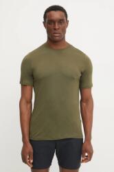 Fjall Raven sportos póló Abisko Wool zöld, sima, F87193 - zöld M