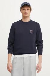Tommy Hilfiger pamut melegítőfelső sötétkék, férfi, nyomott mintás, MW0MW38673 - sötétkék S