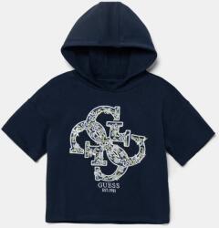 GUESS gyerek melegítőfelső pamutból sötétkék, nyomott mintás, kapucnis, J5GQ02 KA6R4 - sötétkék 167