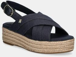 Tommy Hilfiger szandál DENIM ESPADRILLE PLATFORM SANDAL sötétkék, női, platformos, FW0FW08669 - sötétkék Női 40