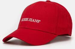 Guess Jeans pamut baseball sapka piros, nyomott mintás, M4BZ26 WF8V1 - piros Univerzális méret