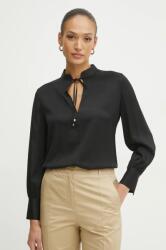 HUGO BOSS selyemblúz fekete, női, sima, 50538492 - fekete 42