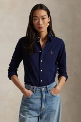 Ralph Lauren pamut ing női, galléros, fekete, regular, 211924258 - sötétkék XS