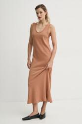 American Vintage pamut ruha barna, maxi, egyenes, SON14AGE25 - barna M