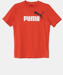 PUMA gyerek pamut póló ESS 2 COLOR No. 1 Logo Tee piros, nyomott mintás, 685778 - piros 164