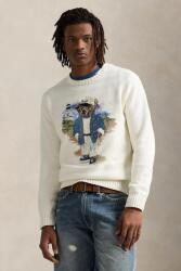 Ralph Lauren pamut pulóver férfi, fehér, 710964797 - fehér L