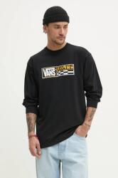 Vans pamut hosszúujjú fekete, nyomott mintás, VN000M3ZBLK1 - fekete L