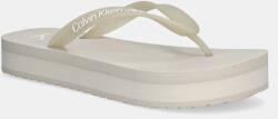 Calvin Klein Jeans flip-flop BEACH SANDAL FLATFORM TPU bézs, női, platformos, YW0YW01830 - bézs Női 37