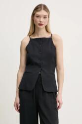 Abercrombie & Fitch top fekete, női, sima, KI140-5050 - fekete L