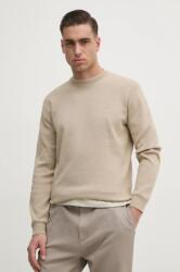HUGO BOSS pamut pulóver könnyű, férfi, bézs, 50531574 - bézs L