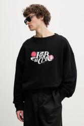 Fiorucci pamut melegítőfelső Curly Lollipop Logo Relaxed Fit Sweatshirt fekete, férfi, nyomott mintás, U02SPSCR188CJ05BK02 - fekete L