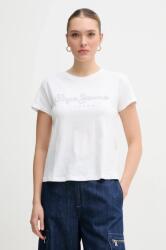 Pepe Jeans pamut póló RYLEIGH női, fehér, PL506014 - fehér S