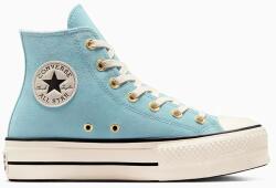 Converse velúr teniszcipő Chuck Taylor All Star Lift türkiz, A13824C - türkiz Női 41