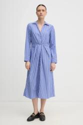 Tommy Hilfiger pamut ruha lila, midi, harang alakú, WW0WW44670 - lila 34
