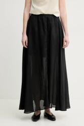 Isabelle Blanche vászon szoknya fekete, maxi, harang alakú, IS25SS-G093-T019 - fekete L