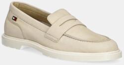 Tommy Hilfiger nubuk mokaszin FLAG SOFT NUBUCK LOAFER bézs, női, lapos talpú, FW0FW08679 - bézs Női 39