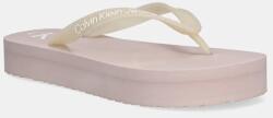 Calvin Klein Jeans flip-flop BEACH SANDAL FLATFORM TPU rózsaszín, női, platformos, YW0YW01830 - rózsaszín Női 36
