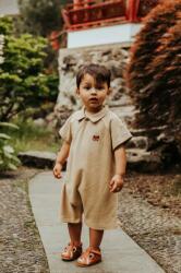 Donsje pamut rugdalózó Adriaen Playsuit Red Panda 3035602 - bézs 62