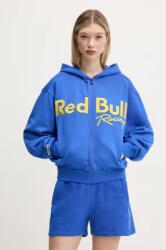 Red Bull Racing x Pepe Jeans pamut melegítőfelső LOGO ZIP HOODIE lila, női, nyomott mintás, kapucnis, RL580011 - lila S