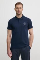 Aeronautica Militare poló sötétkék, férfi, nyomott mintás, PO1845J674 - sötétkék XXL