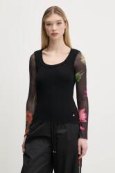 Desigual hosszú ujjú FLINT női, fekete, 25SWTK93 - fekete XS