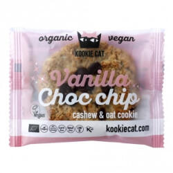 Kookie Cat bio vegán kesudiós zabkeksz vanília-csoki 50 g - vegyesbolt