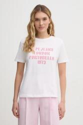 Pepe Jeans pamut póló RUBY női, fehér, PL506027 - fehér S