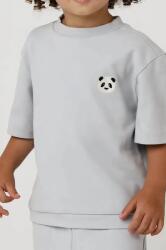 Donsje újszülött póló Jarne T-shirt Panda sima, 4081803 - kék 80