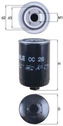 MAHLE Filtru ulei MAHLE OC 26 (OC 26) - fixbox