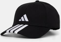 adidas pamut baseball sapka BBALL 3S CAP NL fekete, nyomott mintás, JG1072 - fekete M/L