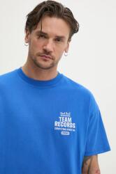 Red Bull Racing x Pepe Jeans pamut póló TEAM RECORDS TEE lila, férfi, nyomott mintás, RM500010 - lila XL