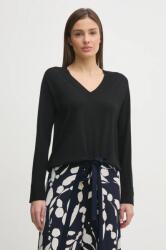 Benetton gyapjú pulóver könnyű, női, fekete, 11AHD402M - fekete L