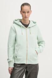 Superdry pamut melegítőfelső zöld, női, sima, kapucnis, W2012358A-1WM - zöld M