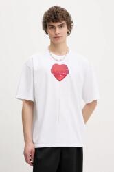 Fiorucci pamut póló Lollipop Heart Print Boxy Fit T-Shirt fehér, férfi, nyomott mintás, U02SPTSH103CJ01WH03 - fehér M