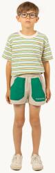 Tinycottons gyerek rövidnadrág COLOR BLOCK SHORT bézs, nyomott mintás, SS25-251 - bézs 92